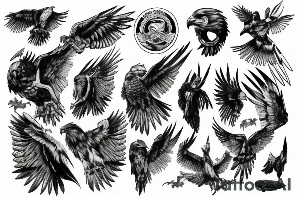 Hawk from above tattoo idea