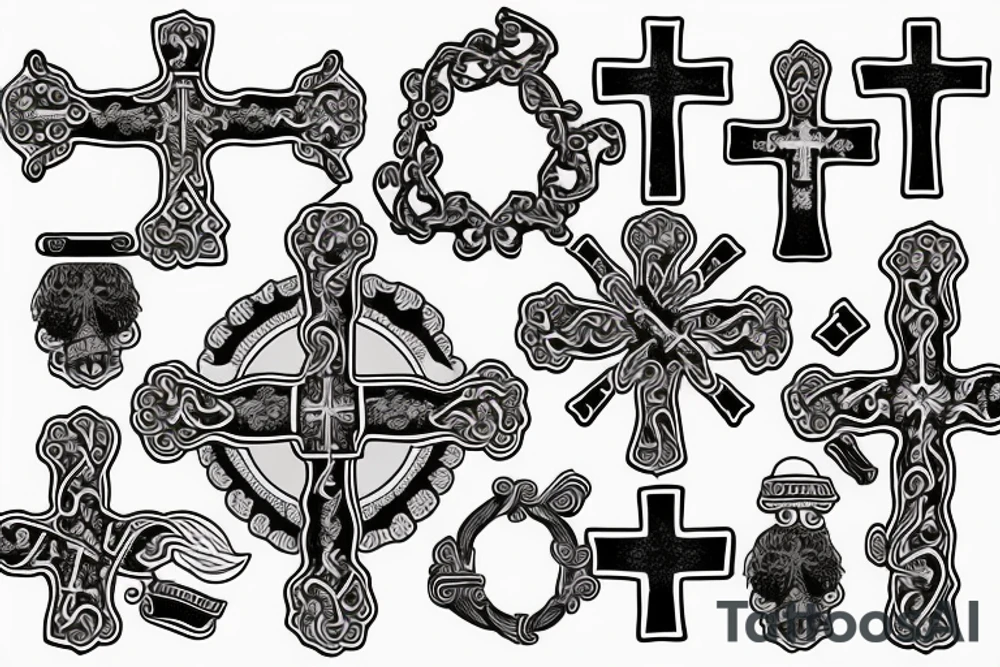 Orthodox cross tattoo idea
