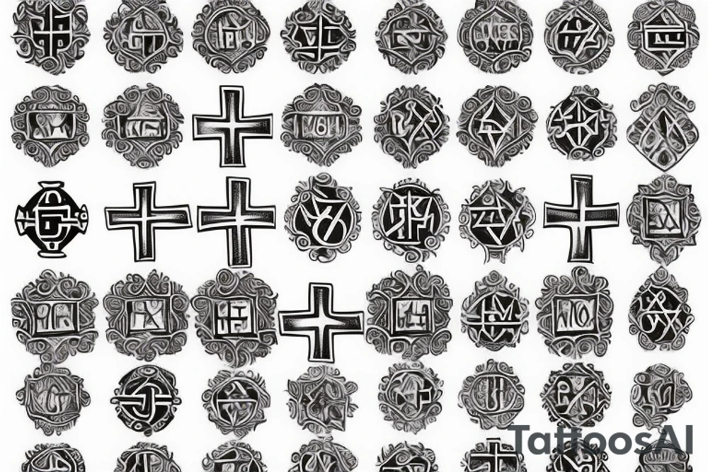 Orthodox cross tattoo idea