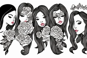 3 daughters tattoo idea