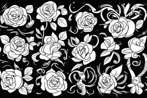 Grave with flower tattoo idea