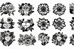 Grave with flower tattoo idea