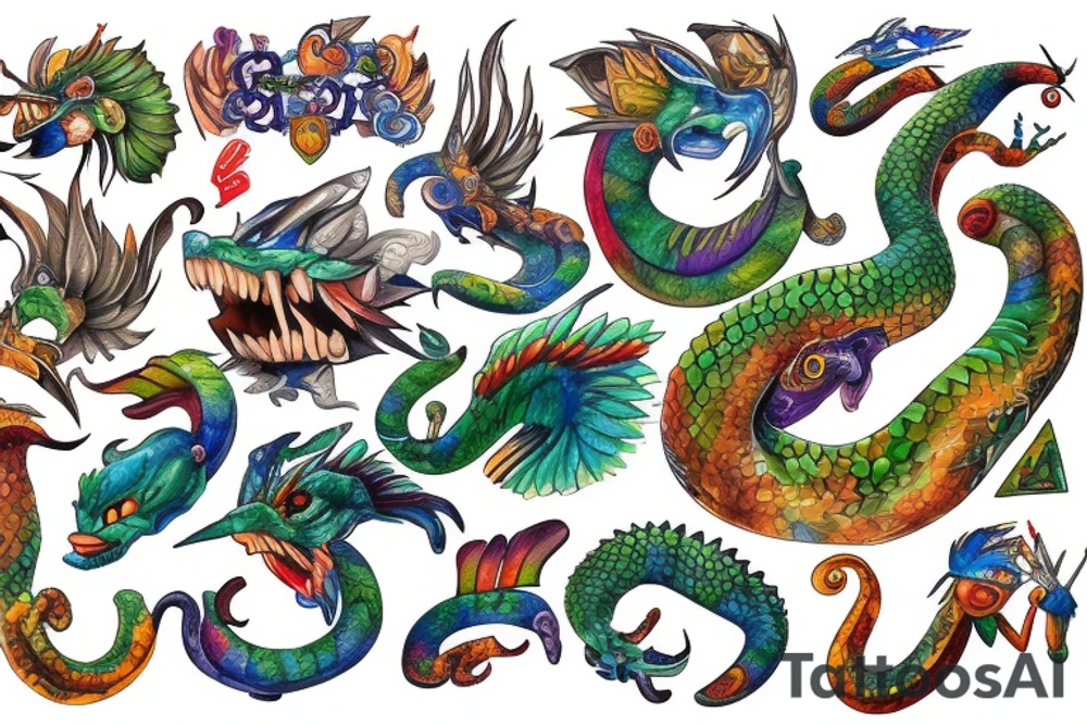 Quetzalcoatl tattoo idea