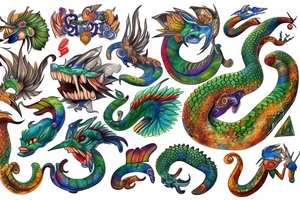 Quetzalcoatl tattoo idea