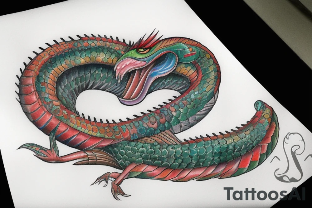 Quetzalcoatl tattoo idea