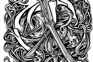 Sword in stone tattoo idea