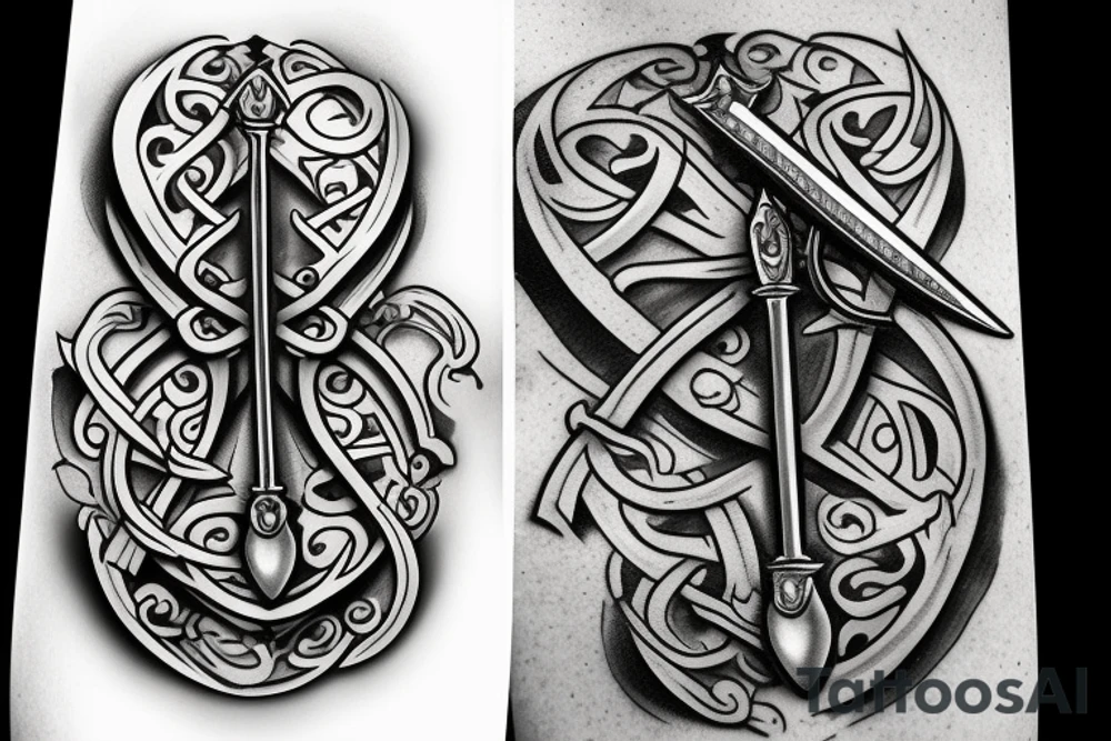 Sword in stone tattoo idea