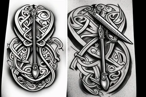 Sword in stone tattoo idea
