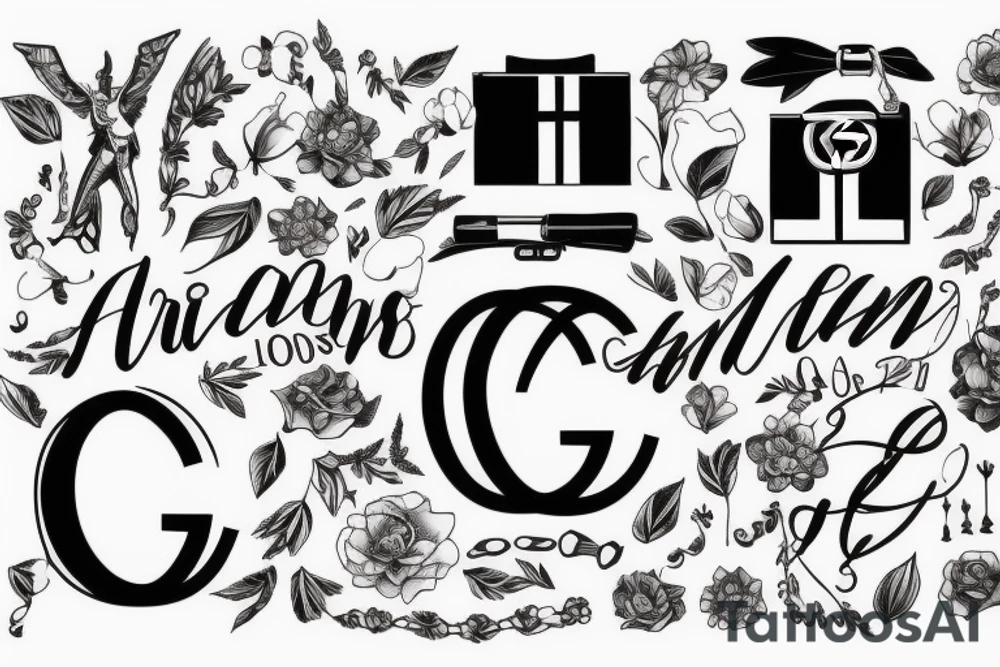 Nice looking bag tattoo idea