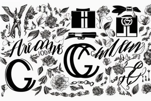 Nice looking bag tattoo idea