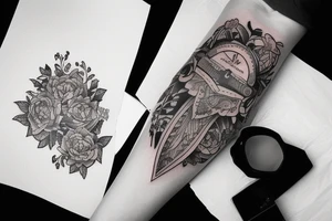 Nice looking bag tattoo idea