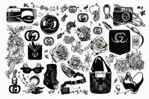 Nice looking bag tattoo idea