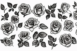 doodle style lemon with roses tattoo idea
