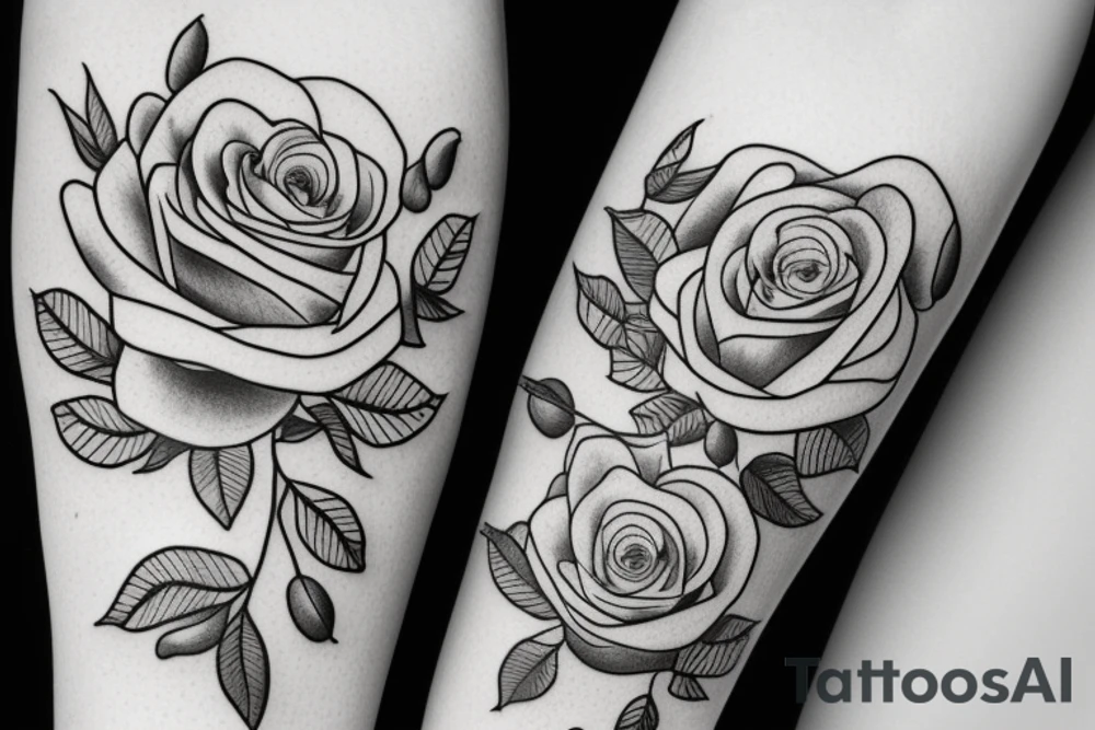 lemon with roses tattoo idea