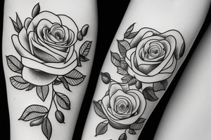 lemon with roses tattoo idea