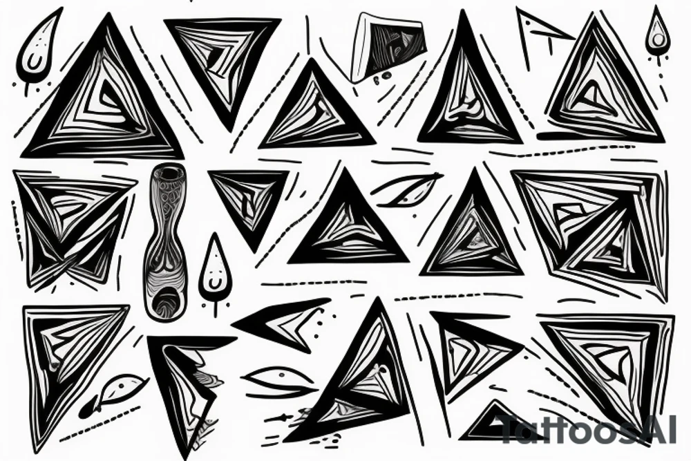 Triangle with eye inside tattoo idea
