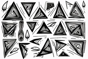 Triangle with eye inside tattoo idea