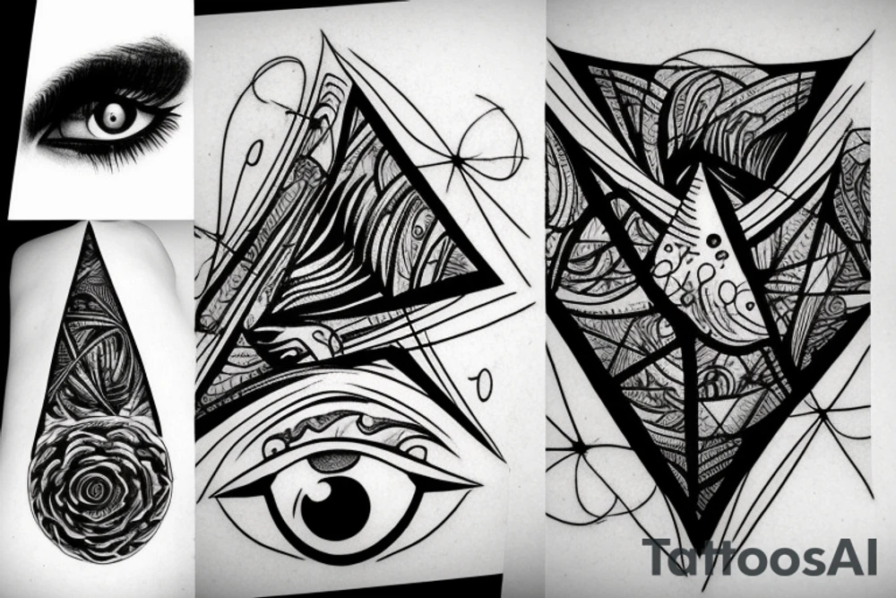 Triangle with eye inside tattoo idea
