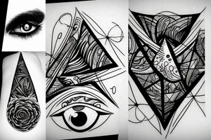 Triangle with eye inside tattoo idea