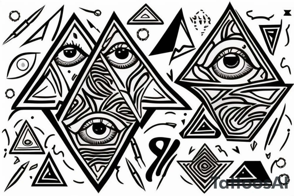 Triangle with eye inside tattoo idea