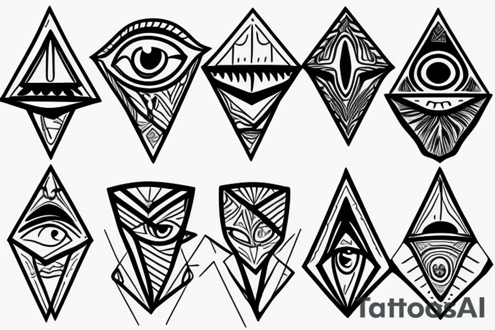 Triangle with eye inside tattoo idea