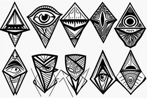 Triangle with eye inside tattoo idea