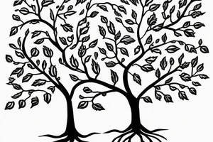Create a simplistic tree of life tattoo that follows the spine from C7 to L2 tattoo idea