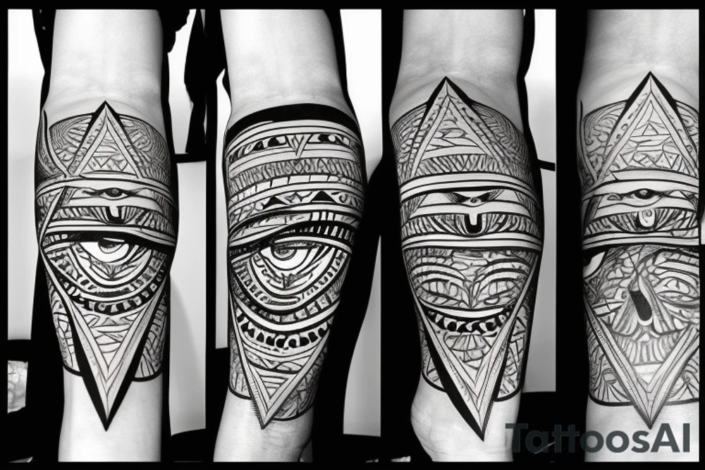 Triangle with eye inside tattoo idea
