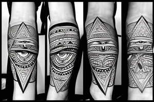 Triangle with eye inside tattoo idea