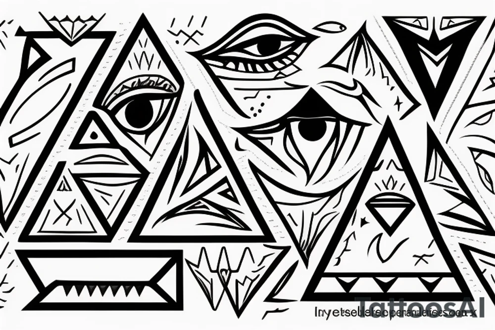 Triangle with eye inside tattoo idea