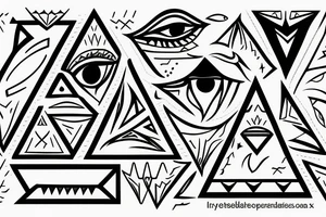 Triangle with eye inside tattoo idea