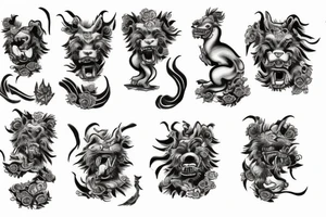 Foo dog for a chest tattoo idea