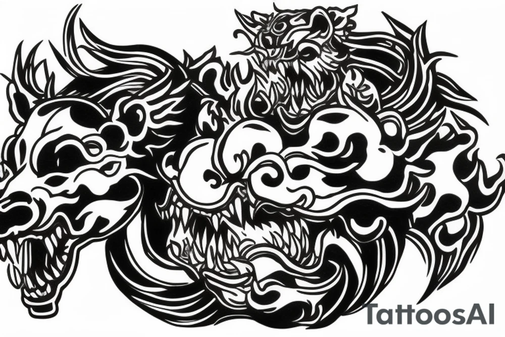 Foo dog for a chest tattoo idea