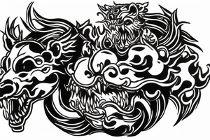 Foo dog for a chest tattoo idea