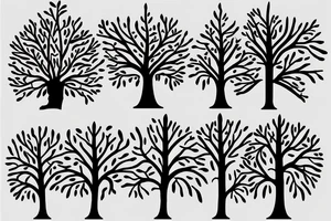 Create a simplistic tree of life tattoo that follows the spine from C7 to L2 tattoo idea