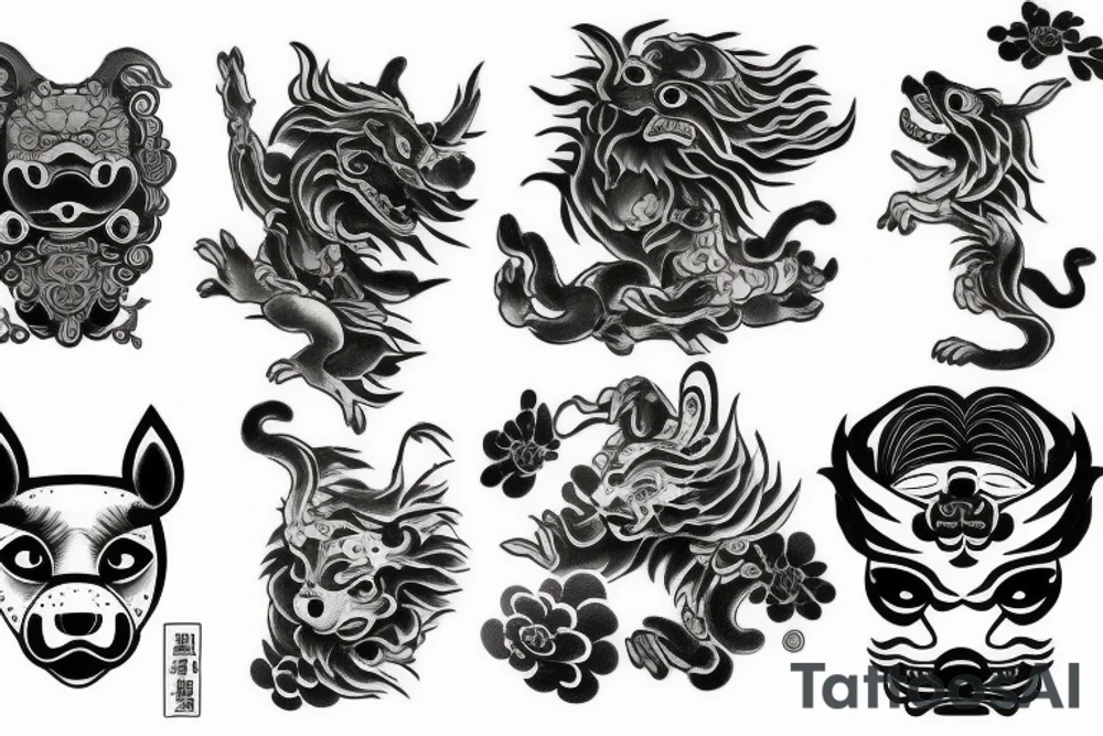 Foo dog tattoo idea
