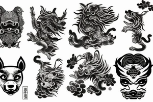Foo dog tattoo idea