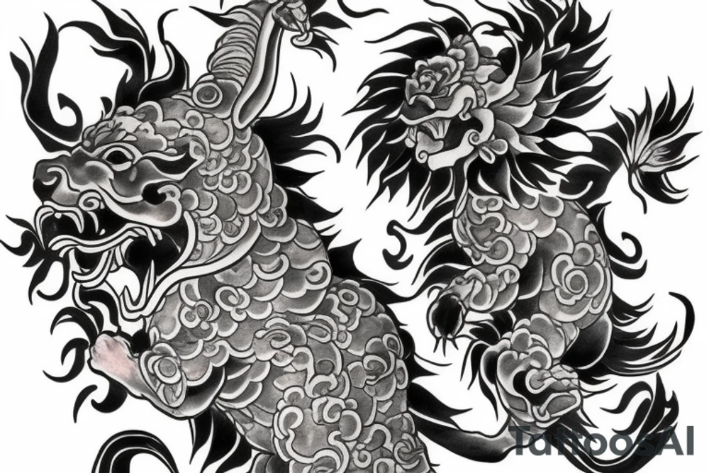 Foo dog tattoo idea