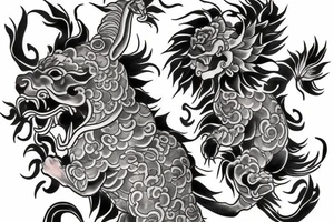Foo dog tattoo idea