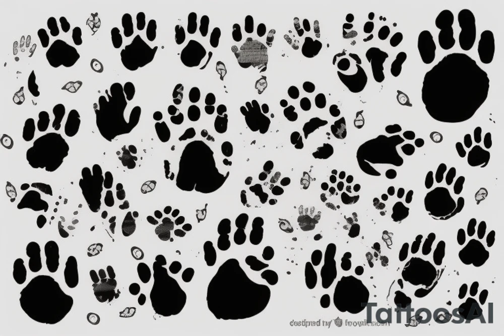 cat paw tattoo idea