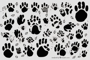 cat paw tattoo idea