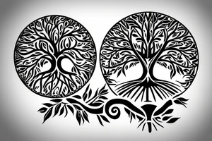 tree of life on the spine tattoo idea
