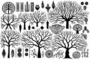 tree of life on the spine tattoo idea