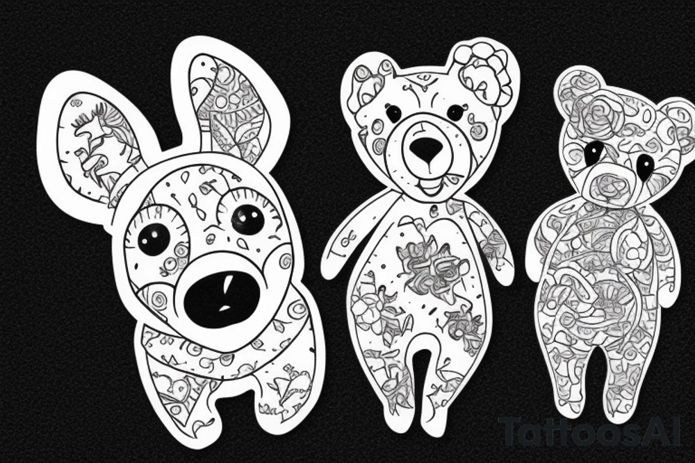 Mama bear three baby Cubs Annabel adalyn Noelle tattoo idea