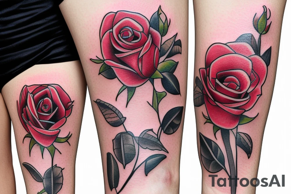 Rose fisting tattoo idea