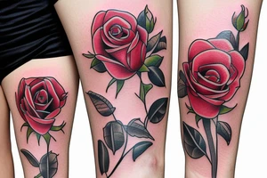 Rose fisting tattoo idea