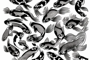 A koi fish swimming tattoo idea
