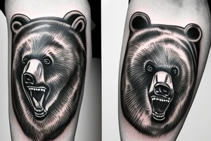 Bear Tearing into the skin tattoo idea