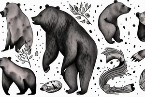 Bear Tearing into the skin tattoo idea