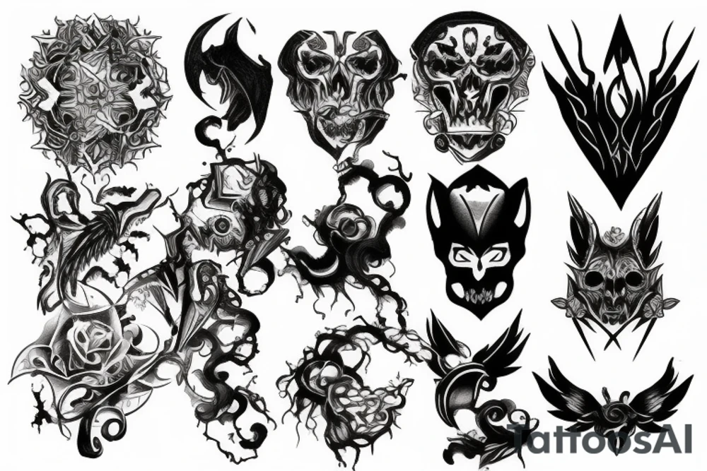 war of light and darkness tattoo idea